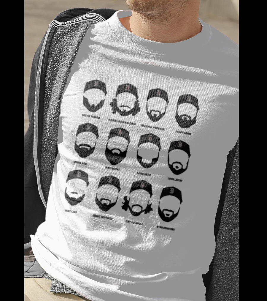 Boston Bearded Baseball Legends David Ortiz Shane Victorino Mike Napoli David Ross T-Shirt