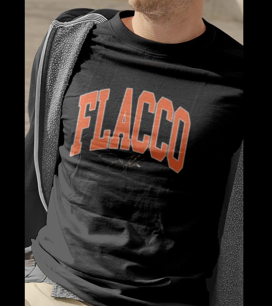 Joe Flacco Where I'm From Flacco Signature Orange Block Letters T-Shirt