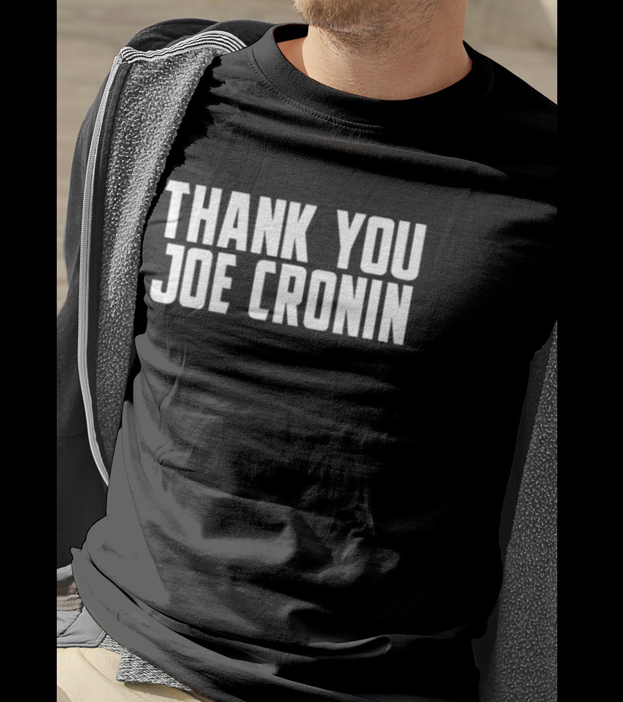 Thank You Joe Cronin Message Tee Black T-Shirt