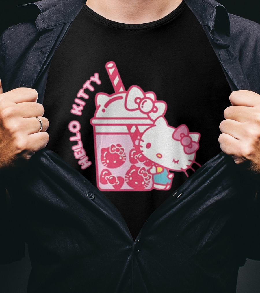 Hello Kitty Bubble Tea Drink Cute T-Shirt