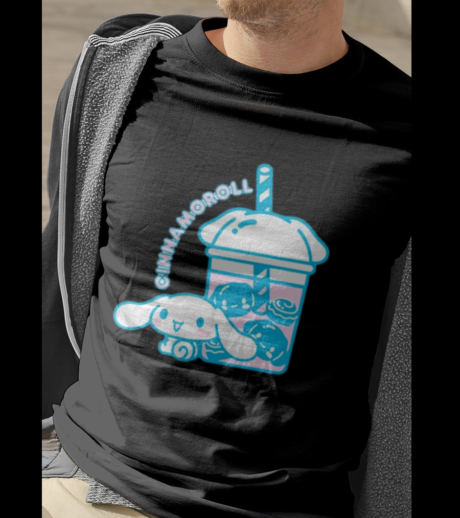 Cinnamoroll Bubble Tea Cup Pastel Cute Character T-Shirt