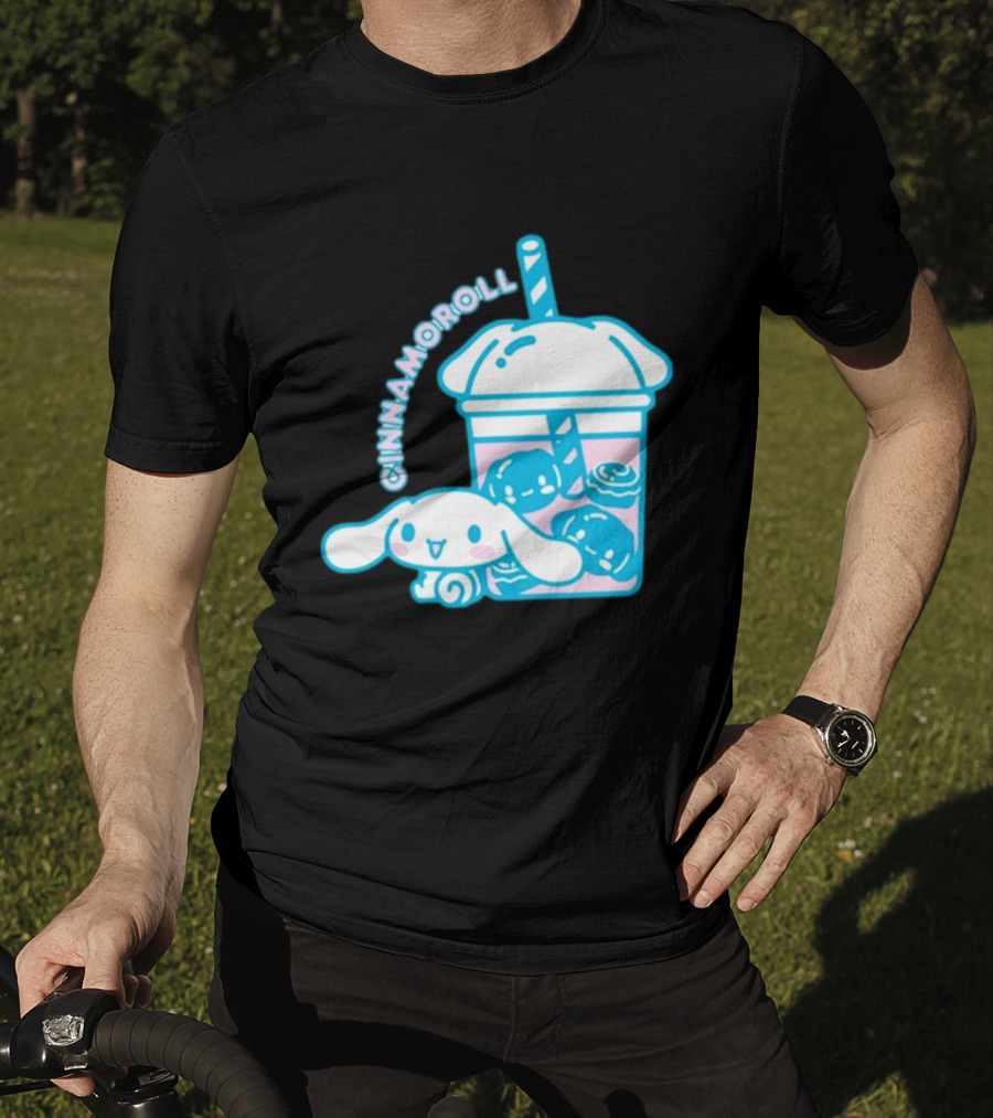 Cinnamoroll Bubble Tea Cup Pastel Cute Character T-Shirt