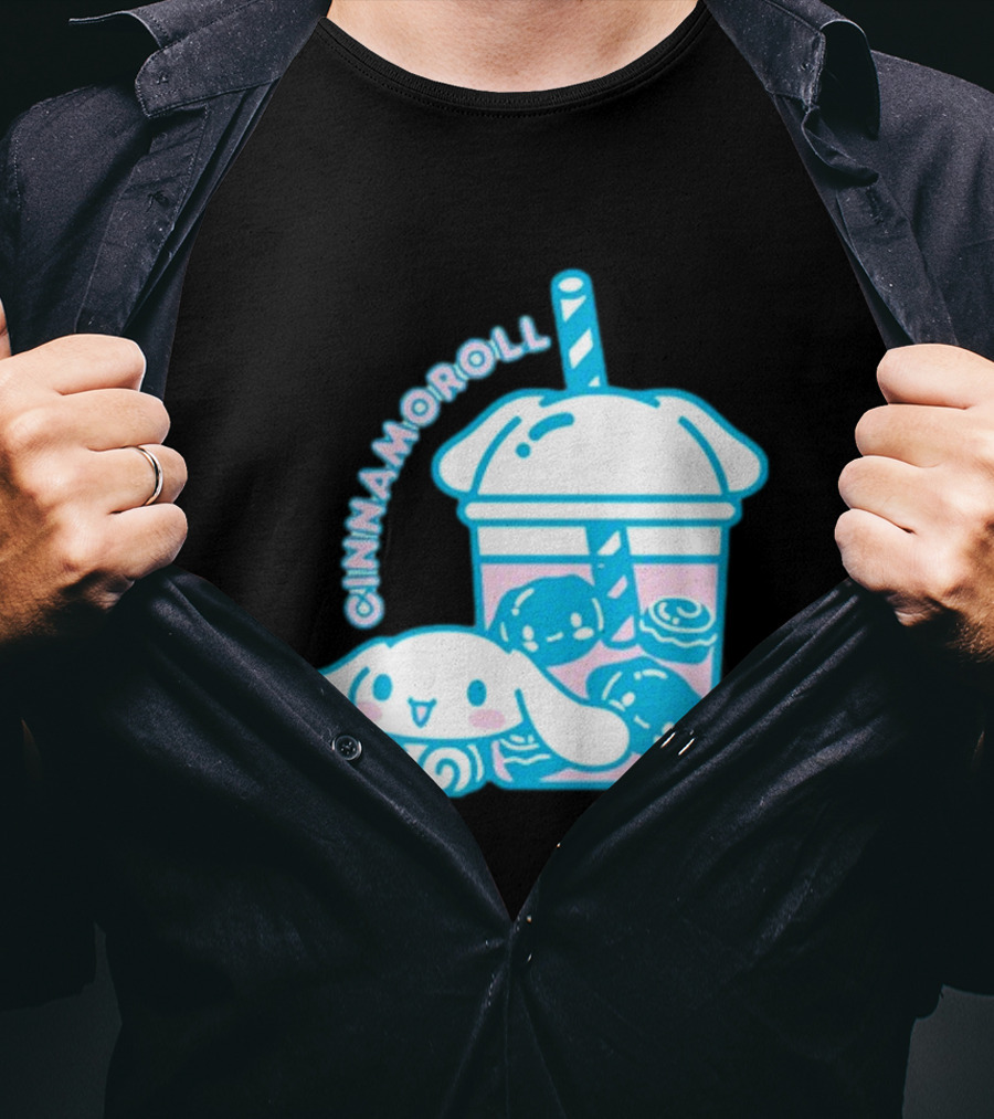 Cinnamoroll Bubble Tea Cup Pastel Cute Character T-Shirt