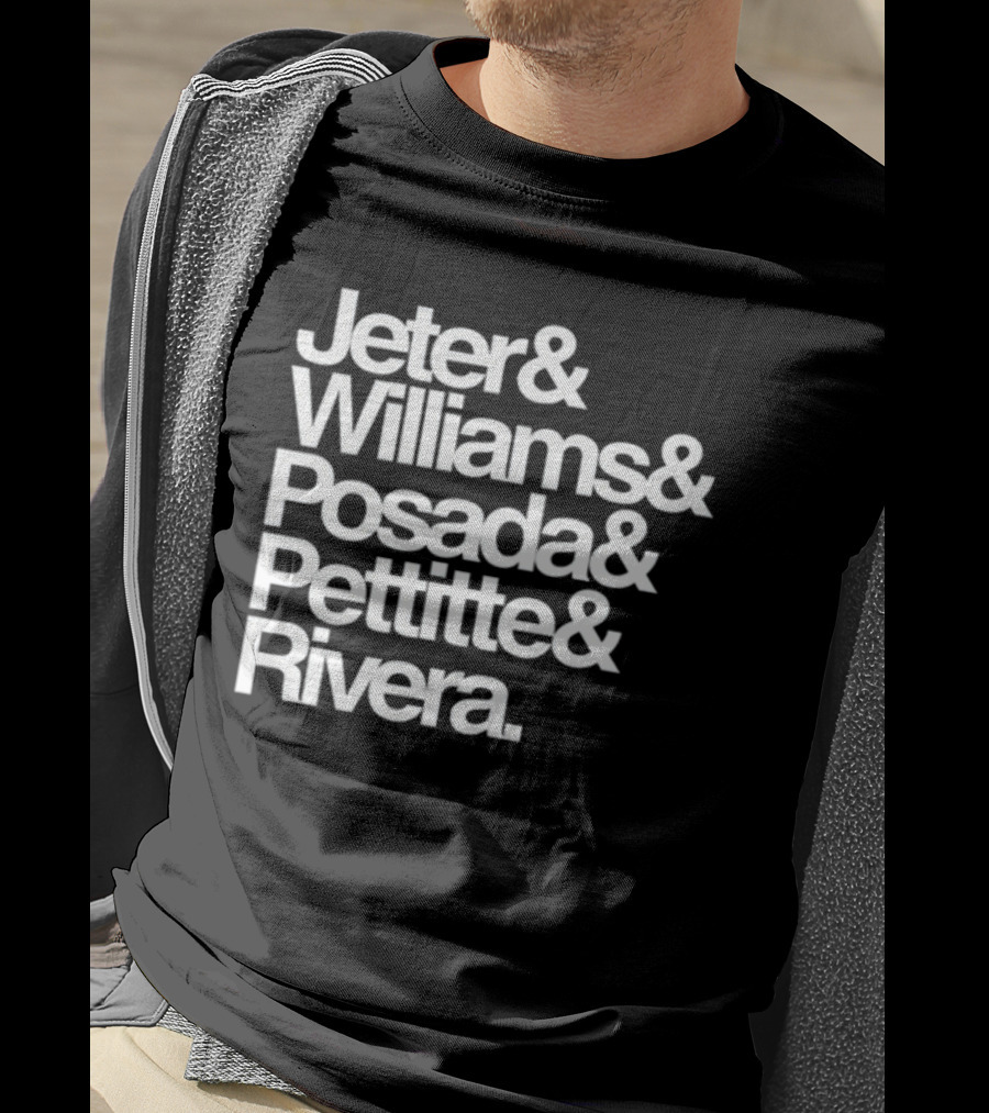 Jeter Williams Posada Pettitte Rivera New York Yankees Core Five Legends T-Shirt