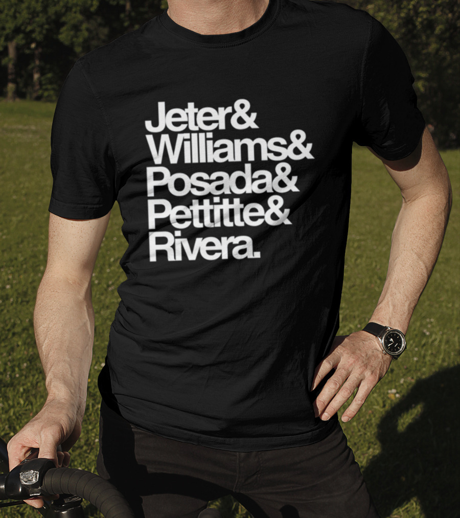 Jeter Williams Posada Pettitte Rivera New York Yankees Core Five Legends T-Shirt