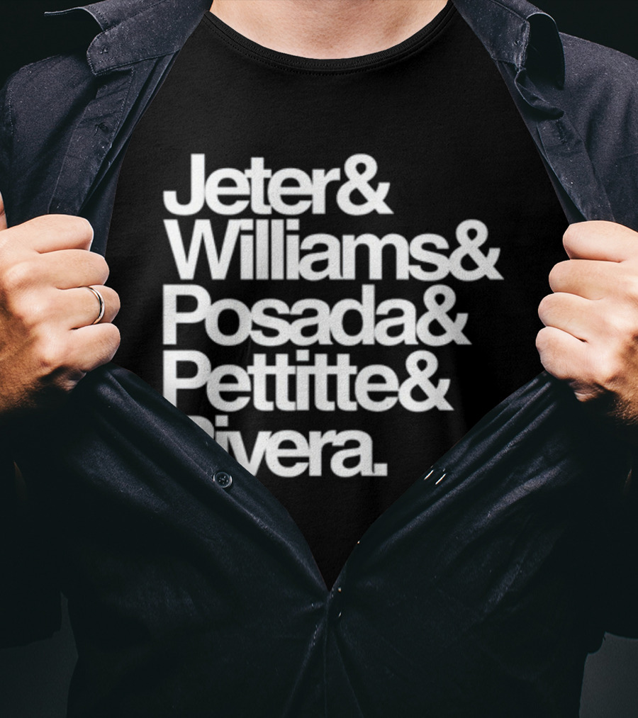 Jeter Williams Posada Pettitte Rivera New York Yankees Core Five Legends T-Shirt