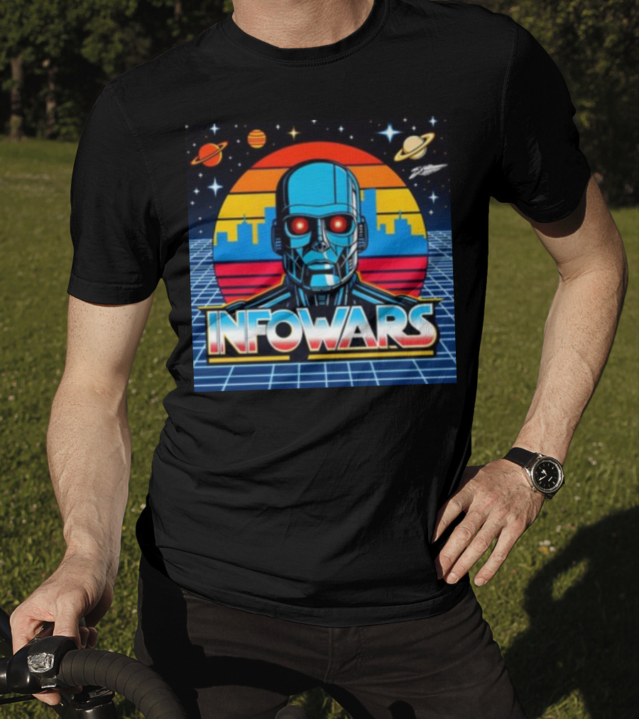 Infowars Skynet Retro Futuristic Robot T-Shirt