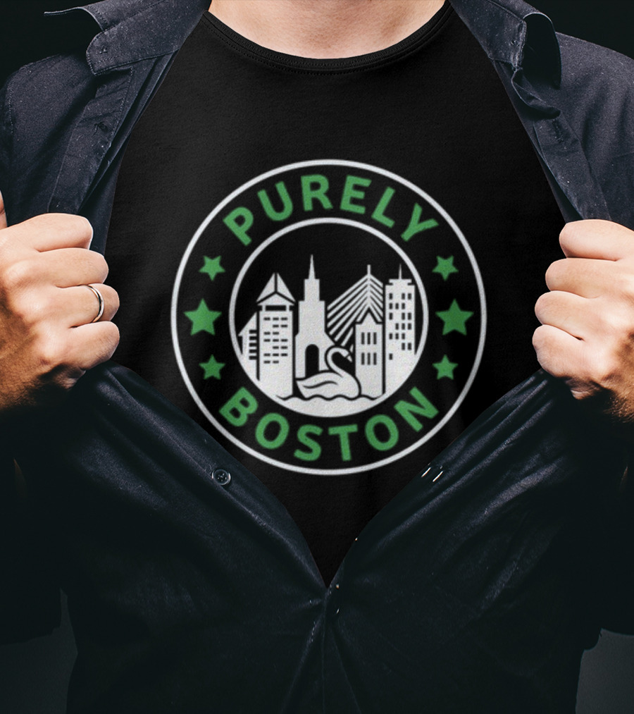 Purely Boston City Skyline Stars T-Shirt