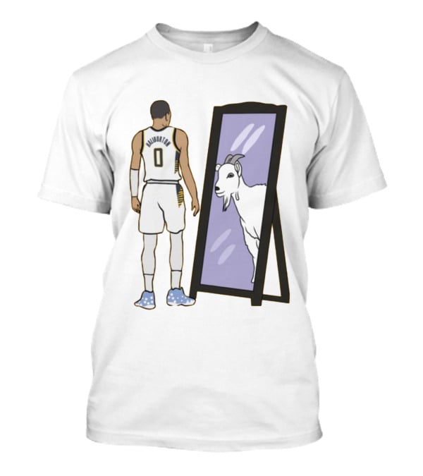 Tyrese Haliburton 0 Reflecting Goat In Mirror T-Shirt