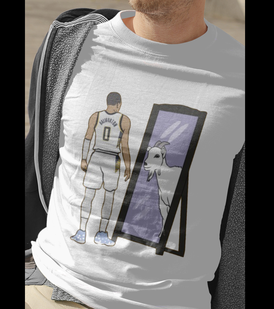 Tyrese Haliburton 0 Reflecting Goat In Mirror T-Shirt