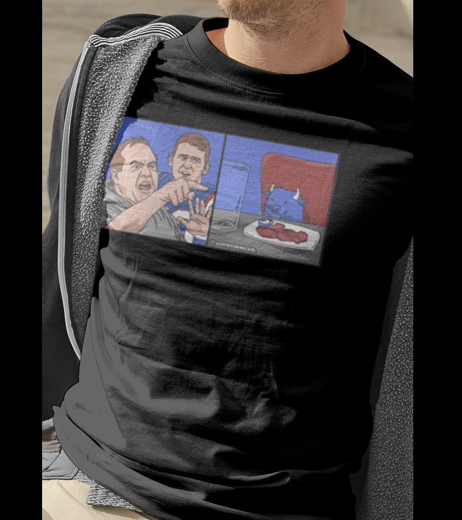 Sophtowncarl Angry Man Shouting At Blue Cat Meme T-Shirt