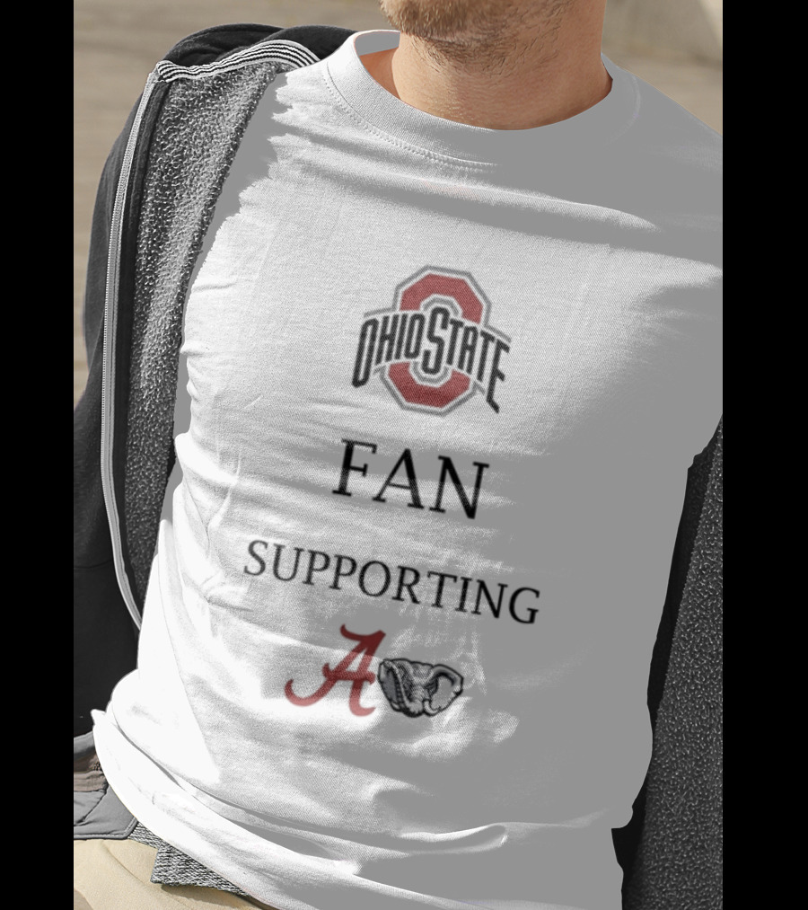 Ohio State Fan Supporting Alabama Crimson Tide T-Shirt