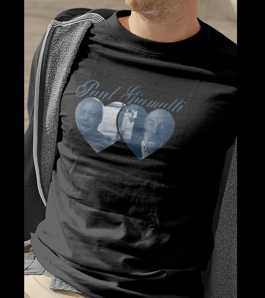 Paul Giamatti Double Heart Expression Collage T-Shirt