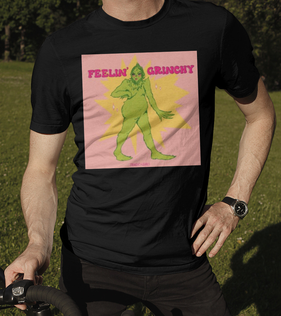 Feelin’ Grinchy Tragicgirls Retro Green Character T-Shirt