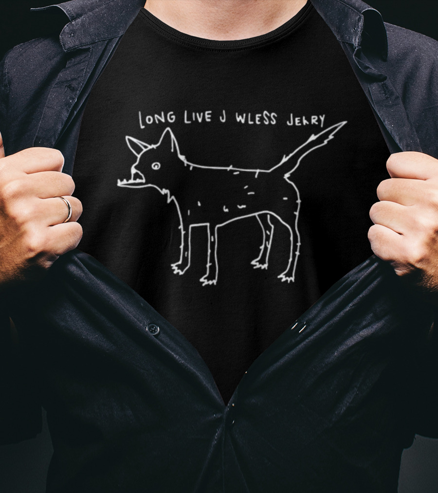 Long Live Jawless Jerry Sketch Cat Drawing T-Shirt