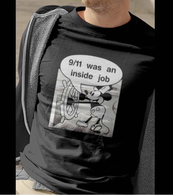 9/11 Was An Inside Job Mickey Mouse Steering Wheel T-Shirt