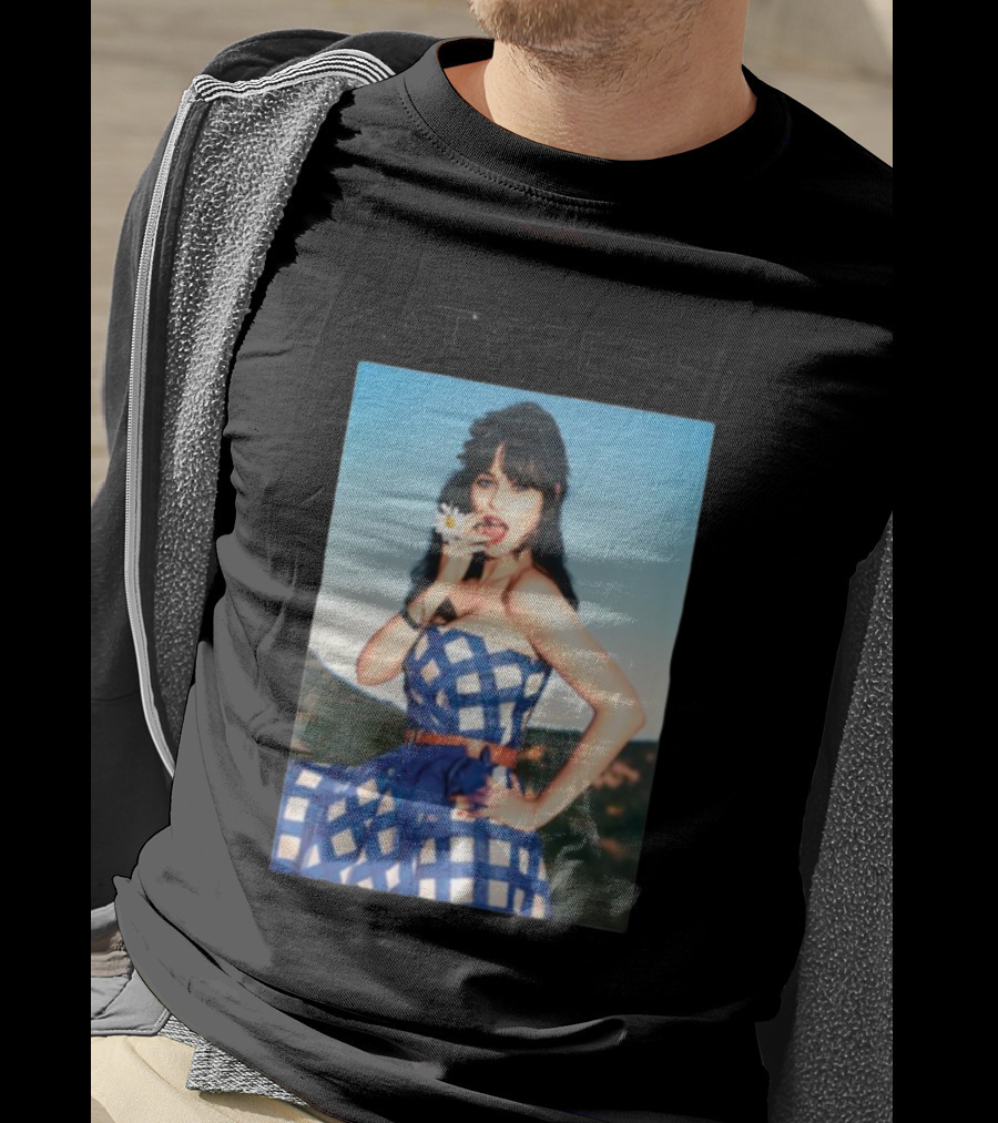 Katy Perry Blue Checkered Dress Photo T-Shirt