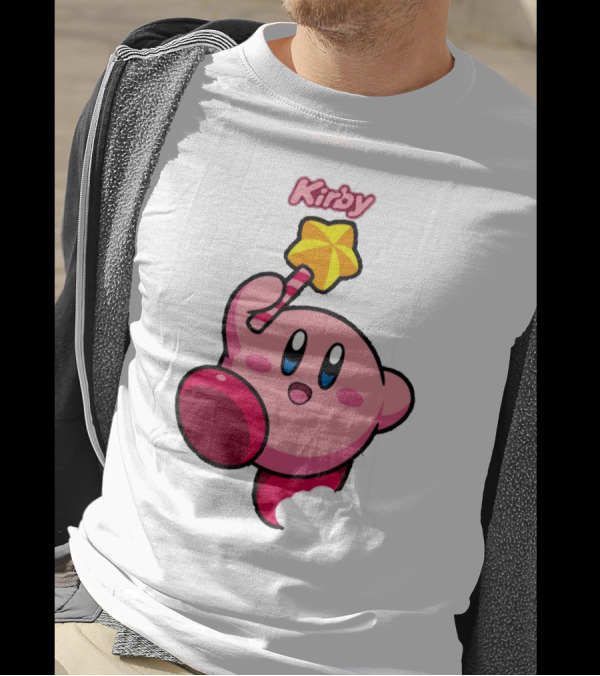 Kirby Main Character With Star Rod Gamestop Bioworld T-Shirt