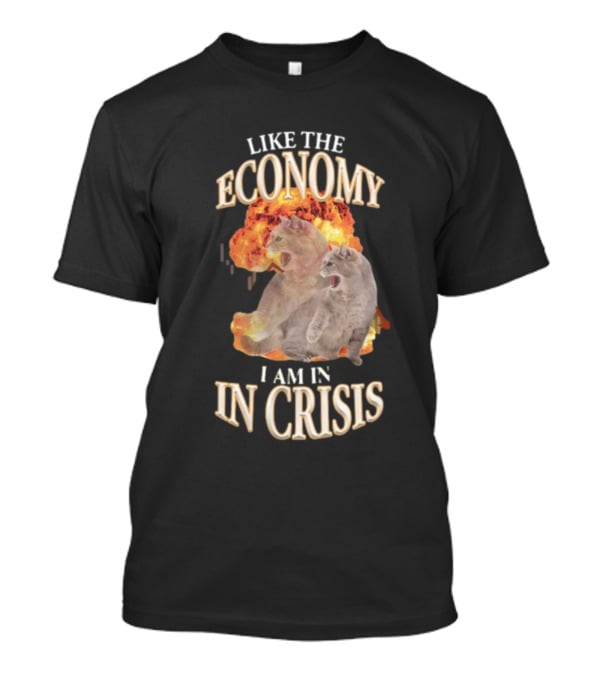 Like The Economy I Am IN Crisis Cat Explosion T-Shirt