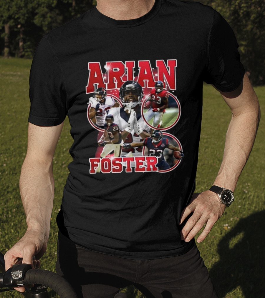 Macrodosing Arian Foster Football Collage T-Shirt