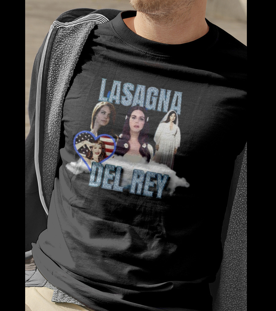 Lasagna Del Rey American Heart Cloud T-Shirt