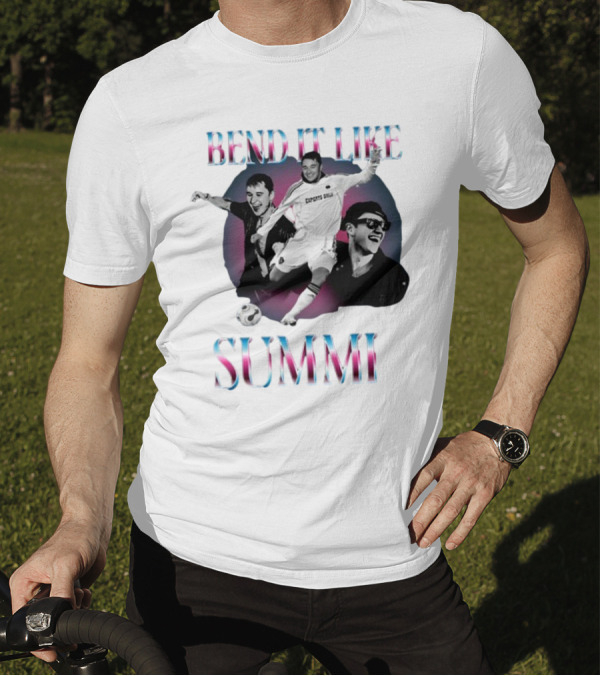 Bend It Like Summit Soccer Player Energetic Expression T-Shirt