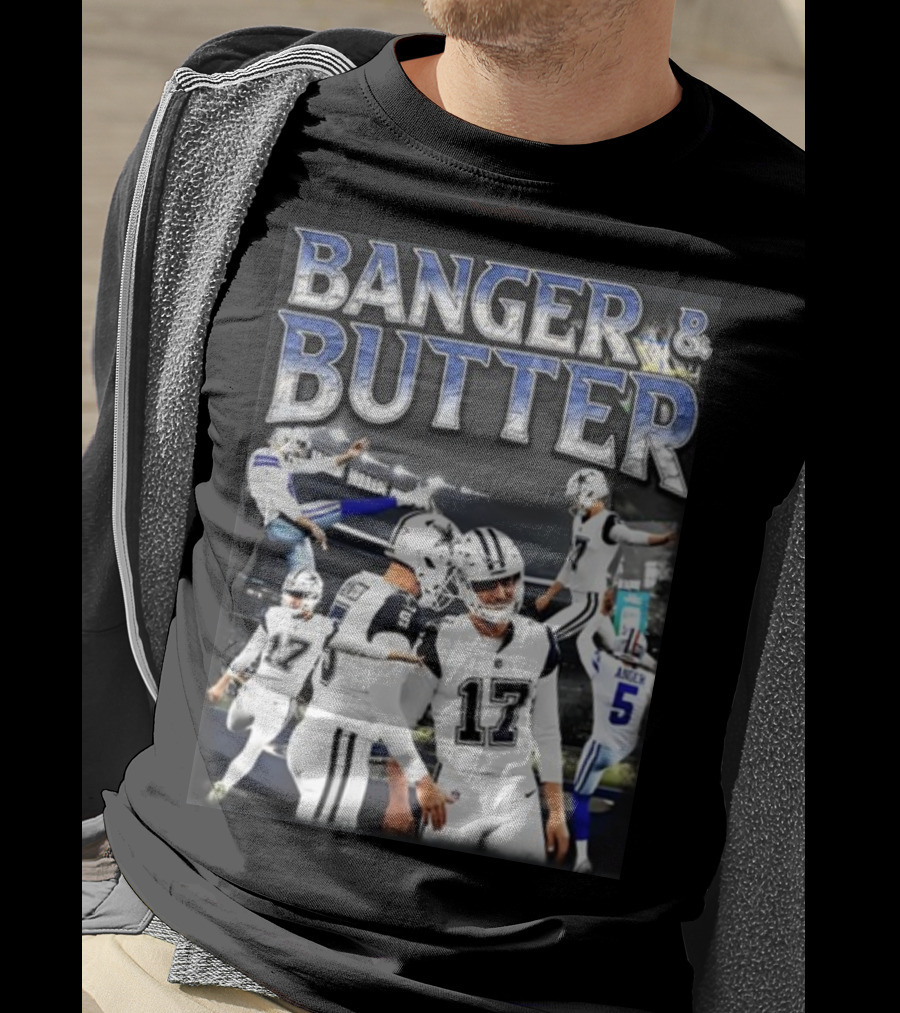 Banger And Butter Football Action With 17 And 5 T-Shirt