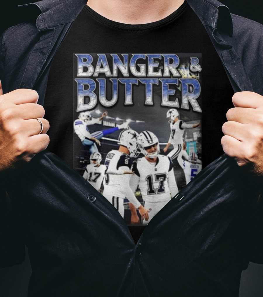Banger And Butter Football Action With 17 And 5 T-Shirt