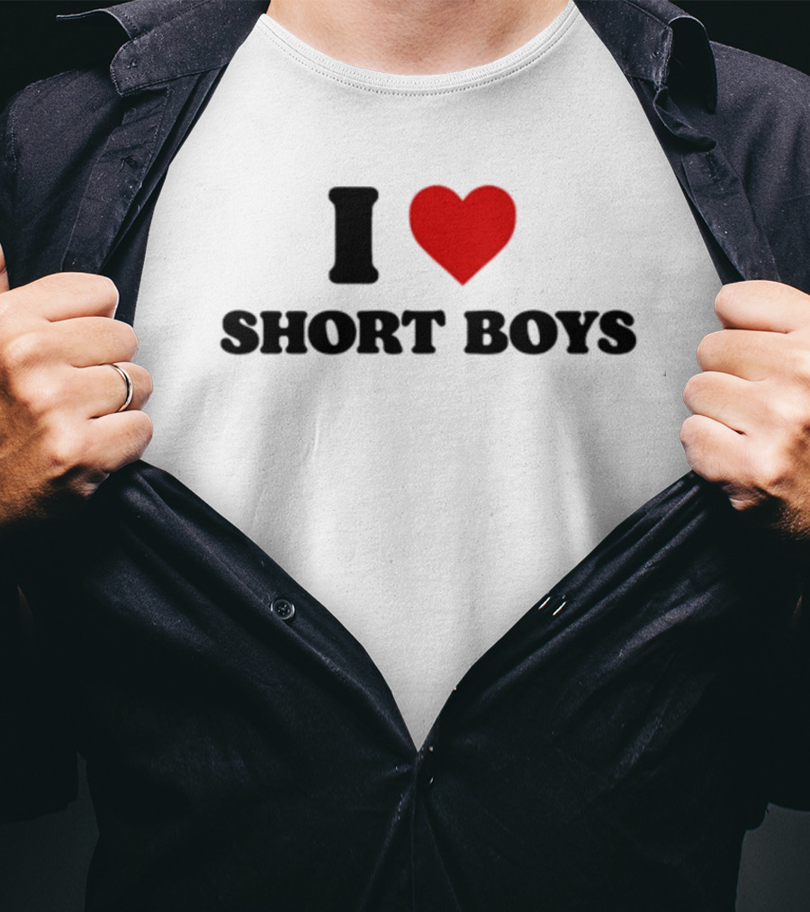 I Heart Short Boys Love Emphasis T-Shirt