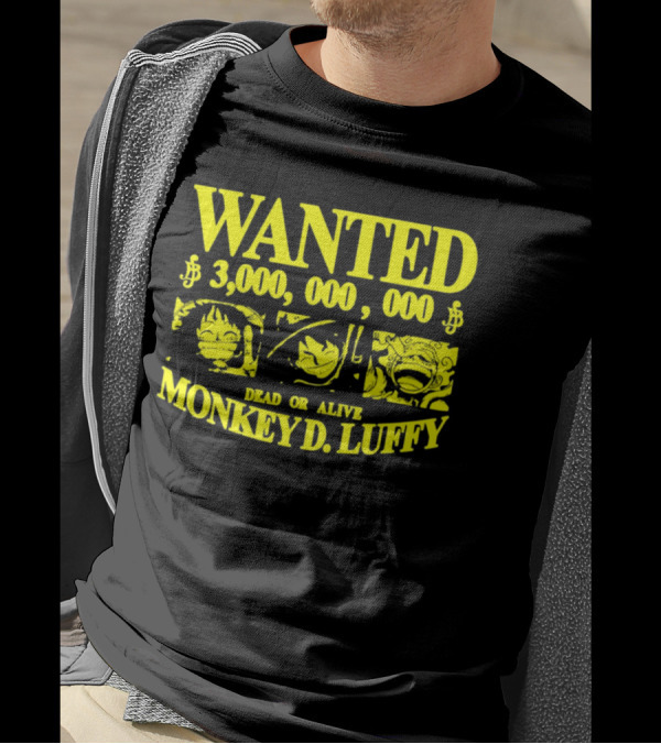WANTED 3,000,000,000 MONKEY D. LUFFY STRAWHAT PIRATE T-Shirt