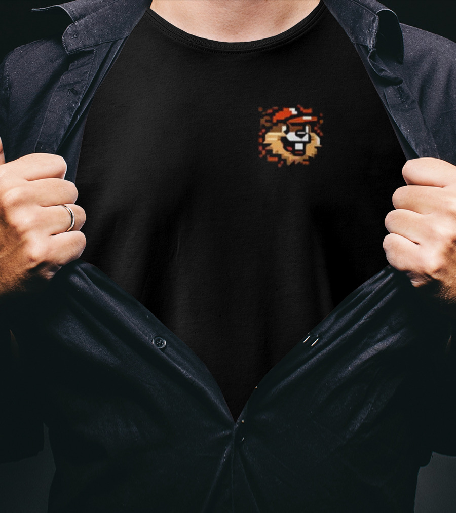 Thedigitaldam The Pac 2 Retro Gaming Beaver Mascot T-Shirt