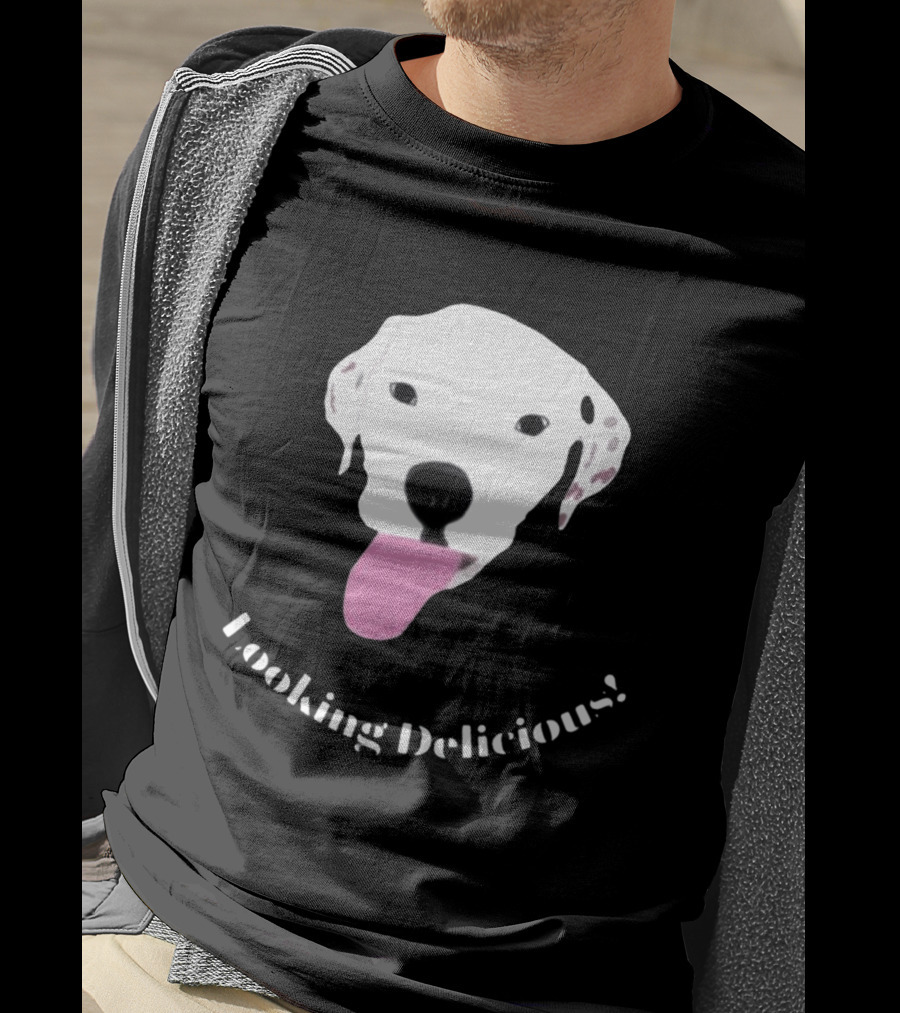 Looking Delicious Remi Dog Illustration With Pink Tongue T-Shirt