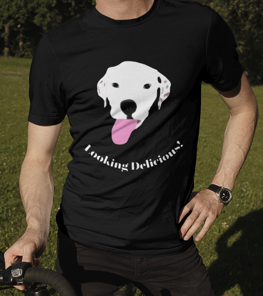 Looking Delicious Remi Dog Illustration With Pink Tongue T-Shirt