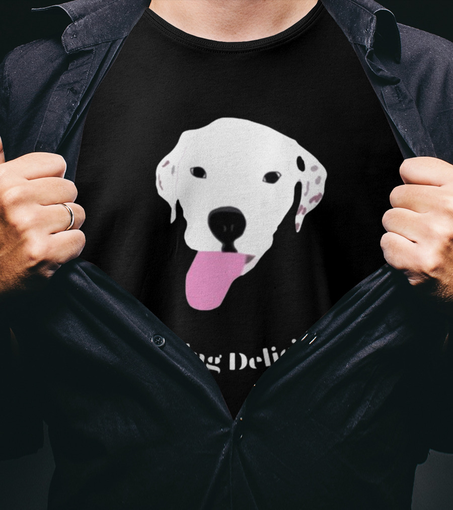 Looking Delicious Remi Dog Illustration With Pink Tongue T-Shirt