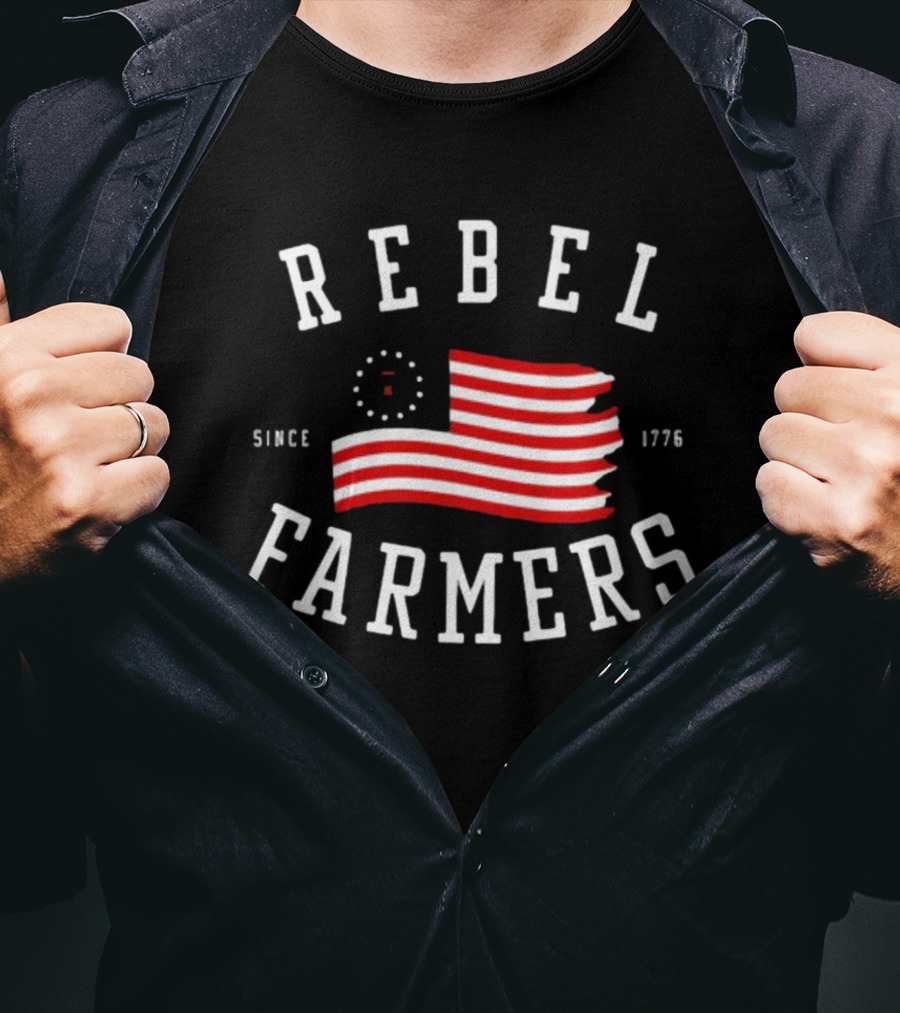 Gatlin Didier Rebel Farmers Since 1776 Flag T-Shirt