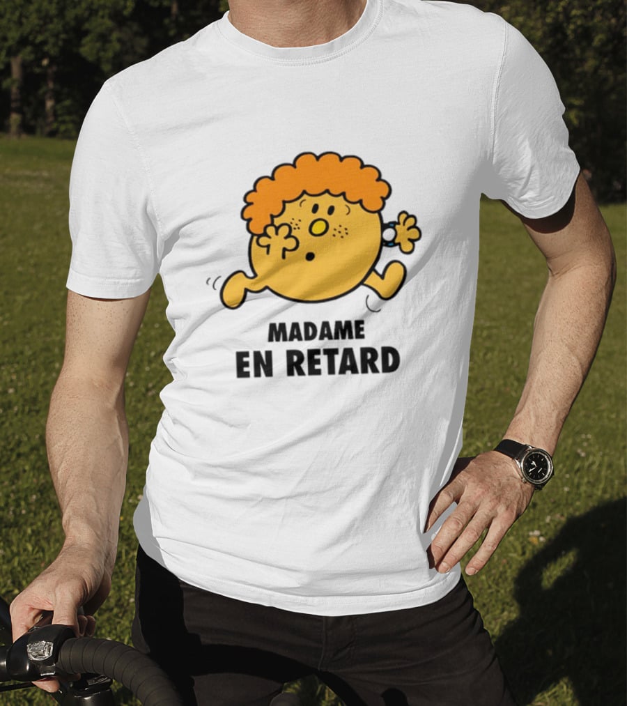 Madame En Retard Character With Orange Hair And Running Pose T-Shirt