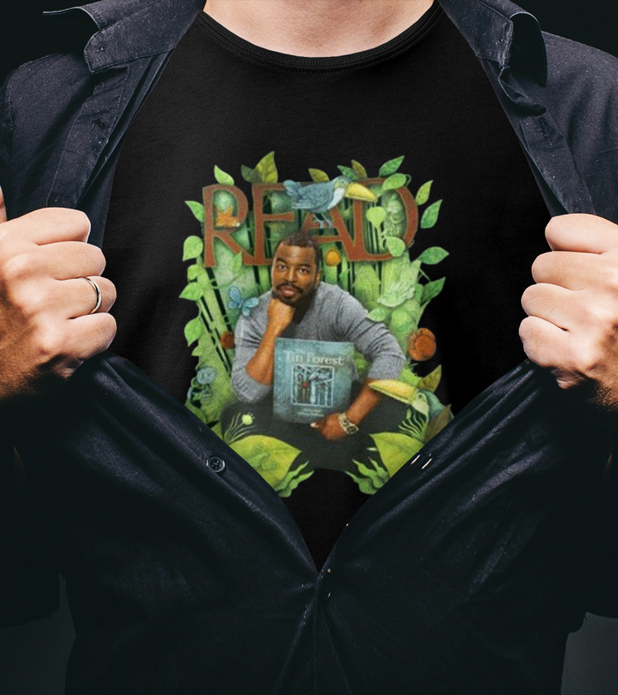 LeVar Burton Read The Tin Forest Surrounded By Lush Greenery And Animals T-Shirt