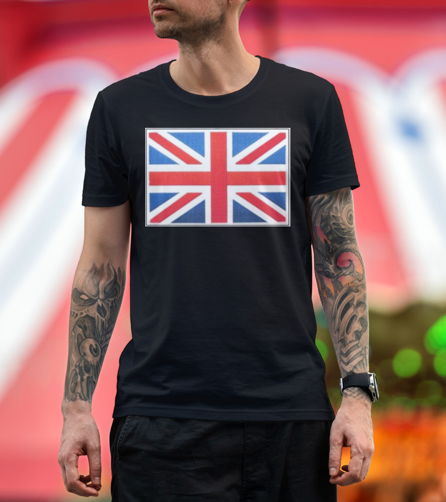 Screaming In Perfect English Union Jack Flag T-Shirt