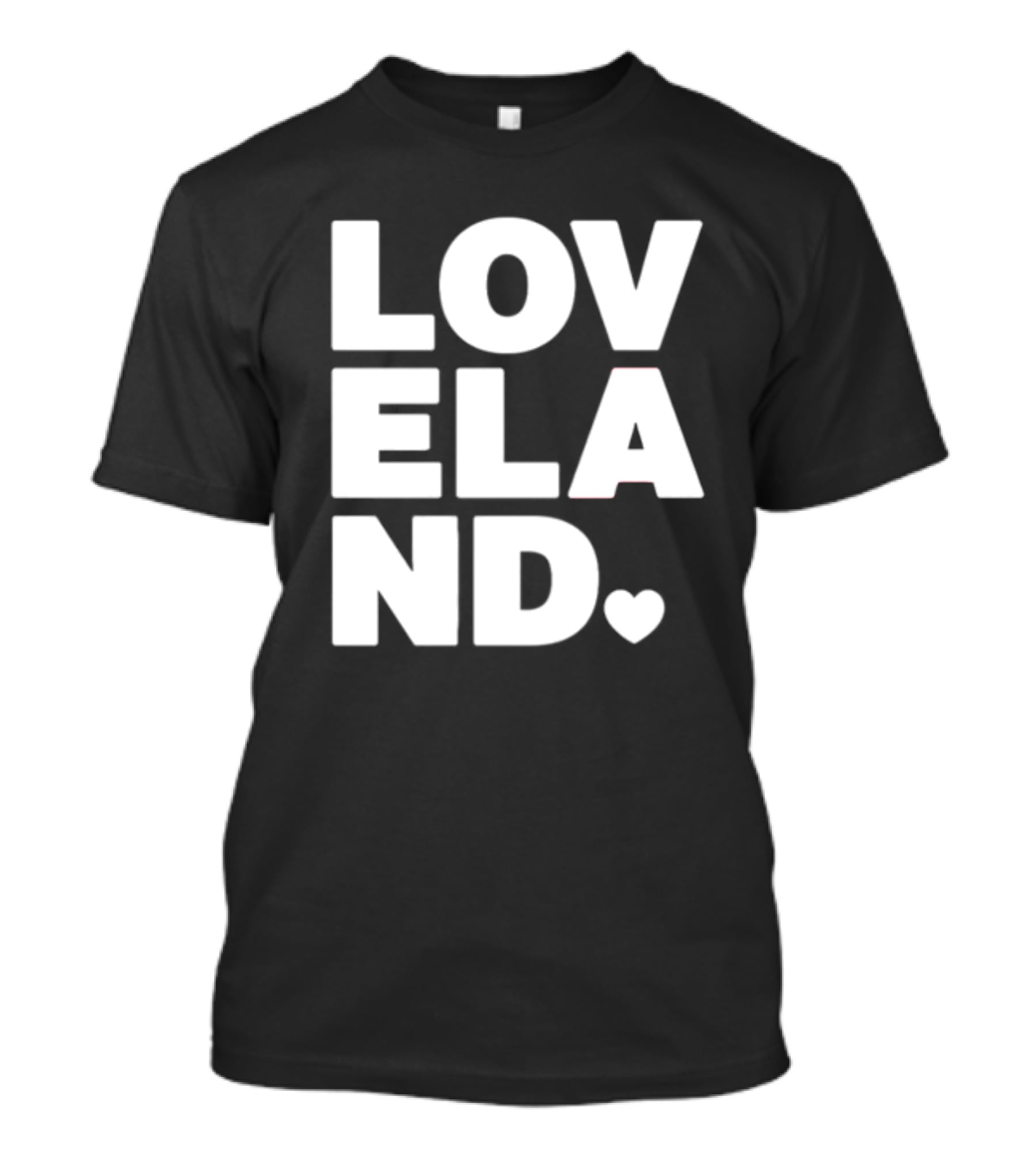 Cincyshirts Loveland White Ink Heart T-Shirt
