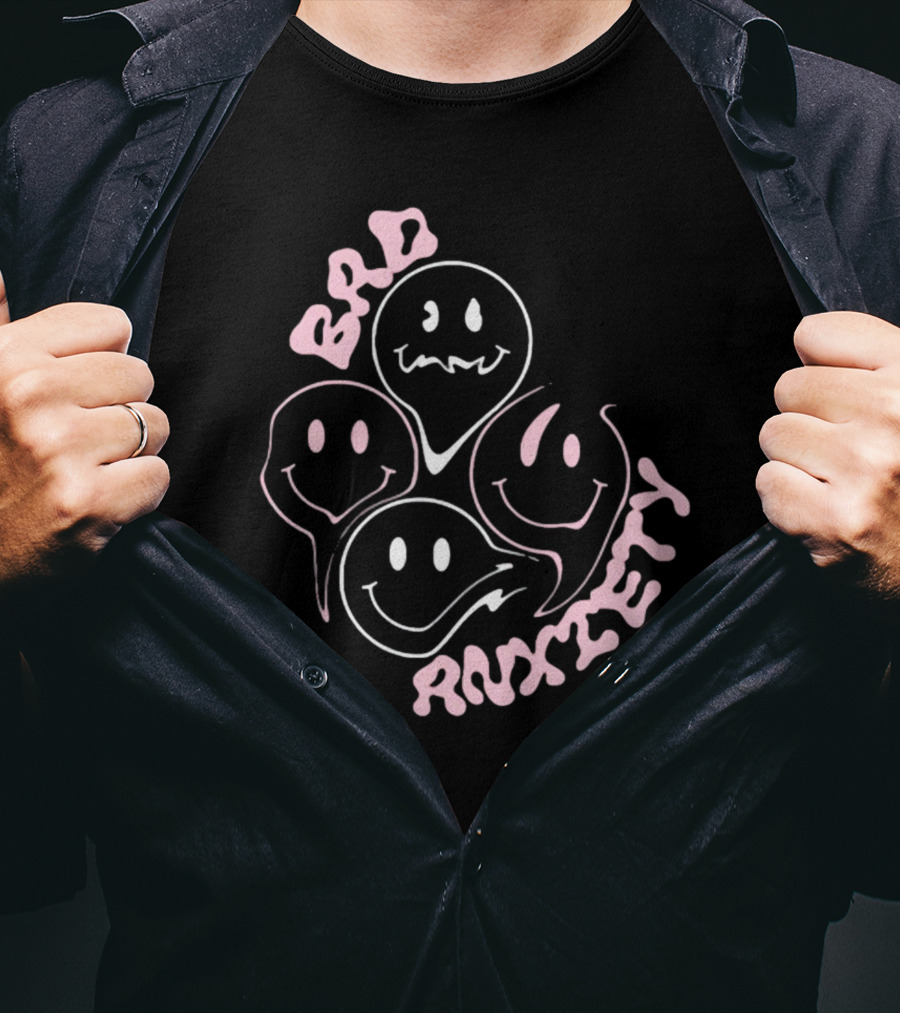 Megantheestallion Bad Anxiety Smiley Faces T-Shirt