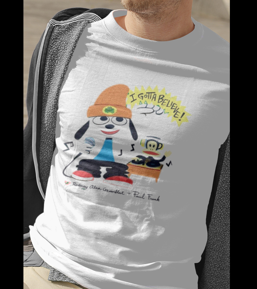 Parappa The Rapper I Gotta Believe Rodney Alan Greenblat Paul Frank Collaboration With Julius The Monkey T-Shirt