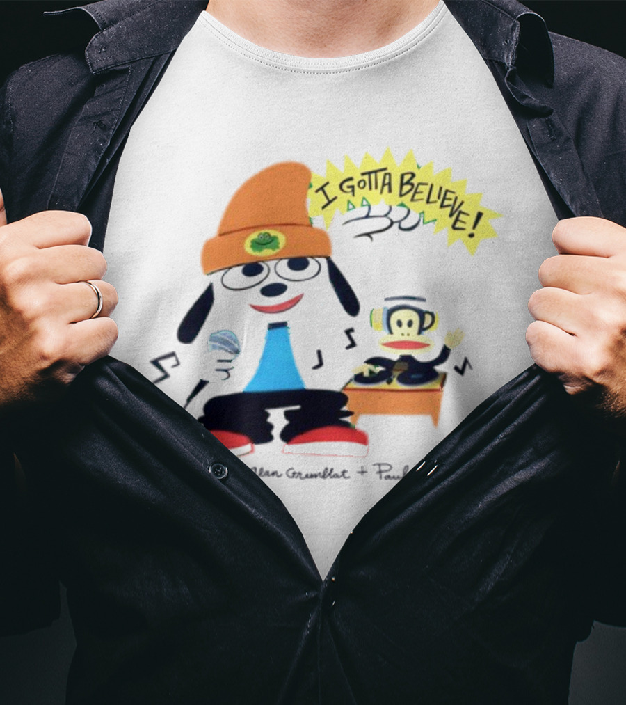 Parappa The Rapper I Gotta Believe Rodney Alan Greenblat Paul Frank Collaboration With Julius The Monkey T-Shirt
