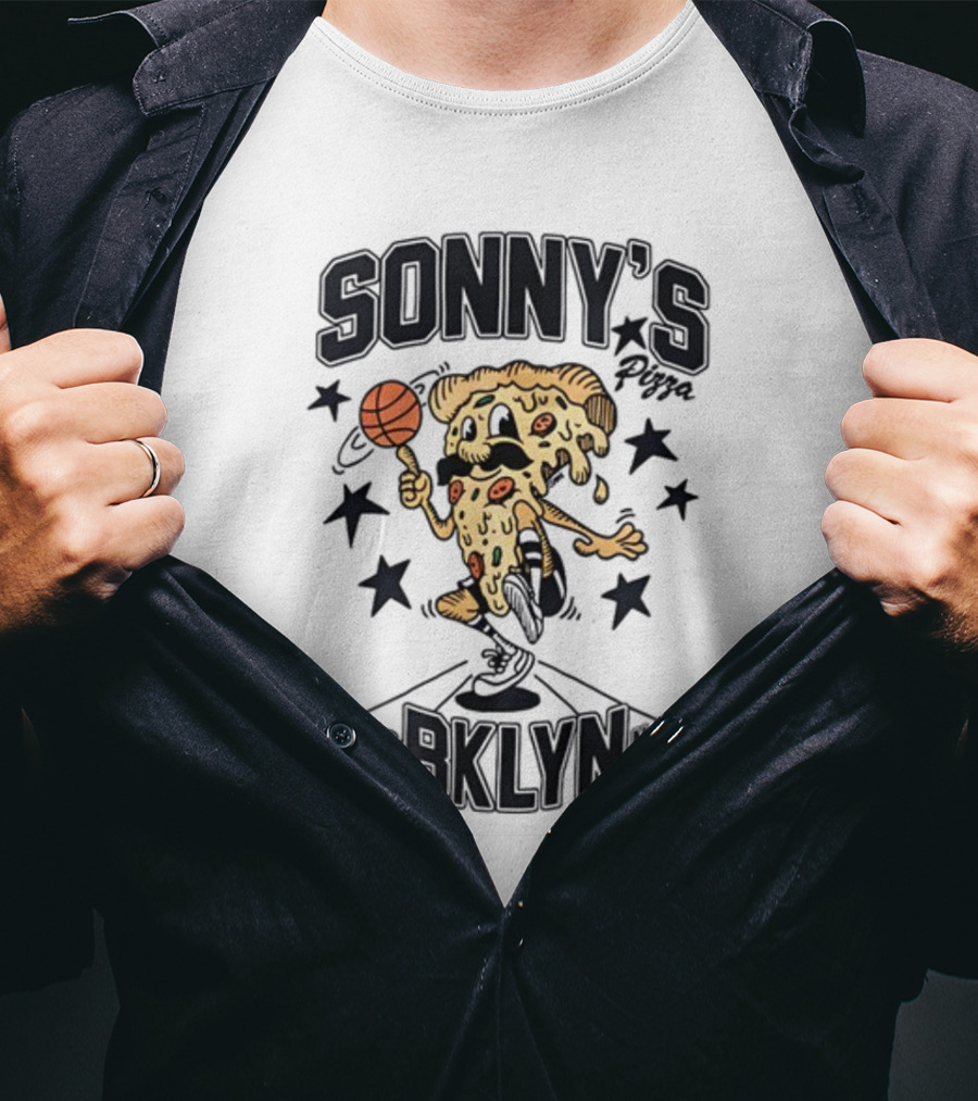 SONNY'S Pizza Basketball Paris BKLYN NY-0 T-Shirt