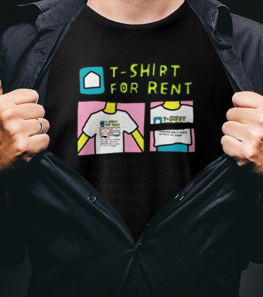 T-Shirt For Rent Detached Two Spacious Sleeves Central Heating Parking For 1 Torso Access To Rear T-Shirt