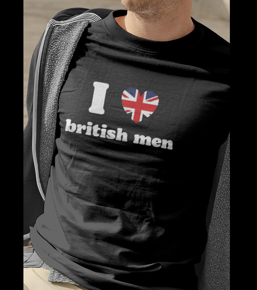 I Heart Union Jack British Men T-Shirt