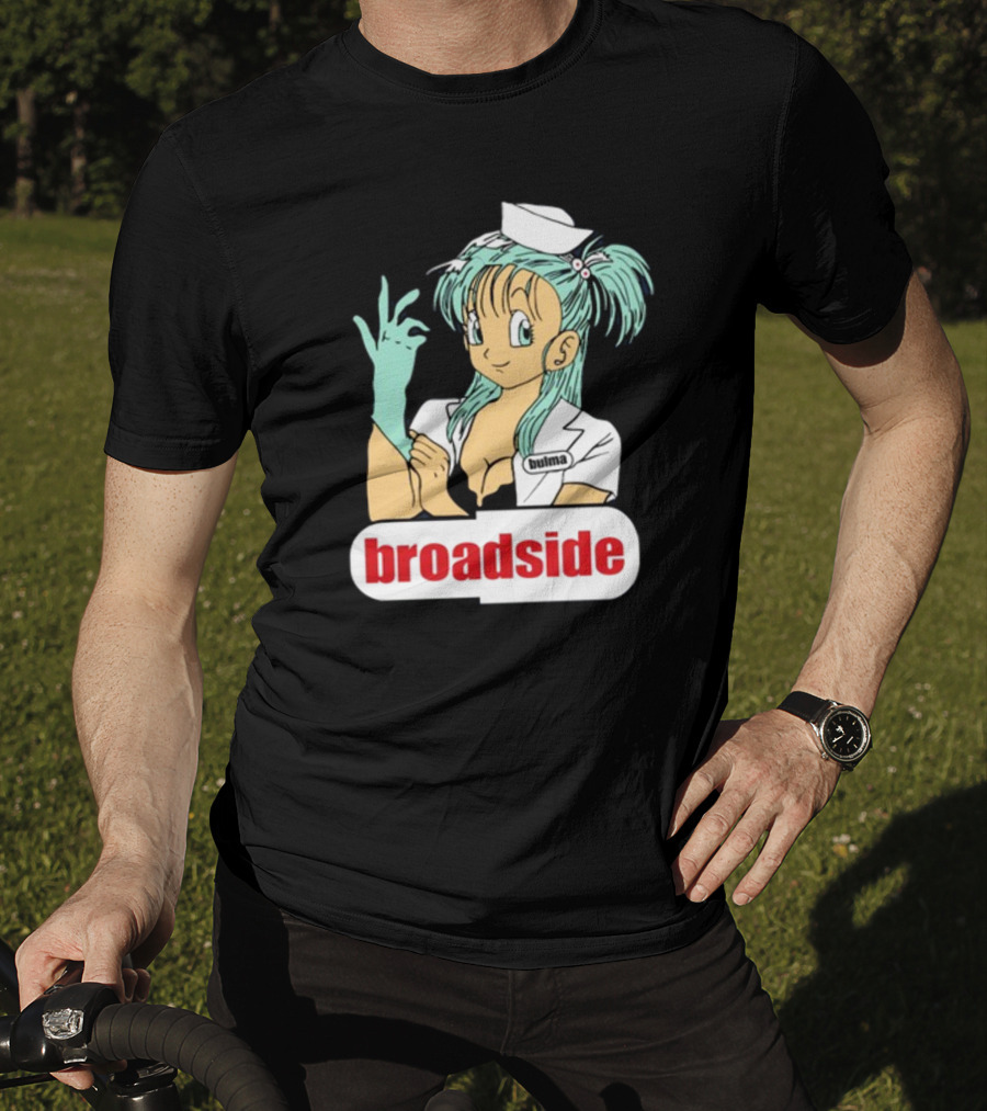 Bulma Broadside Nurse Anime Character With Glove And Cap T-Shirt
