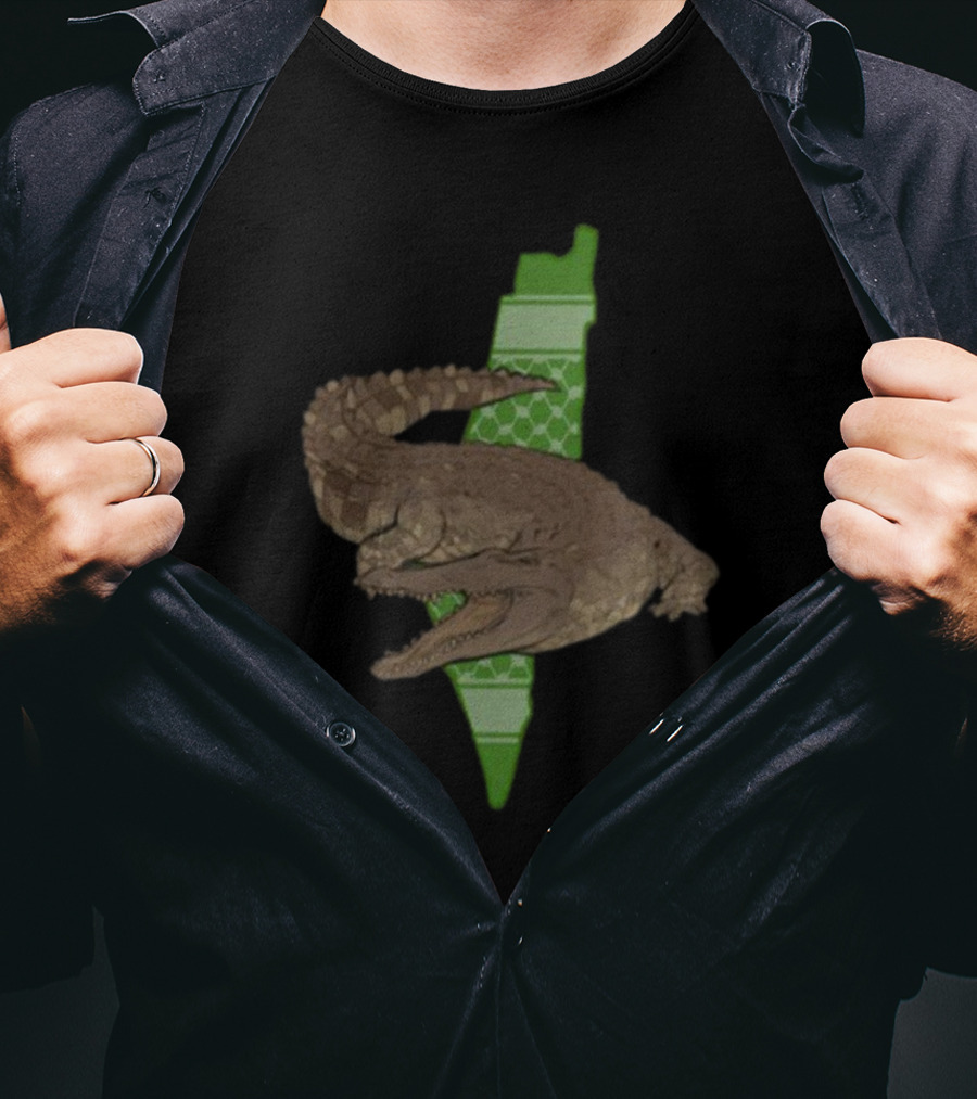 Gators Daily Palestinian Crocodile Map T-Shirt
