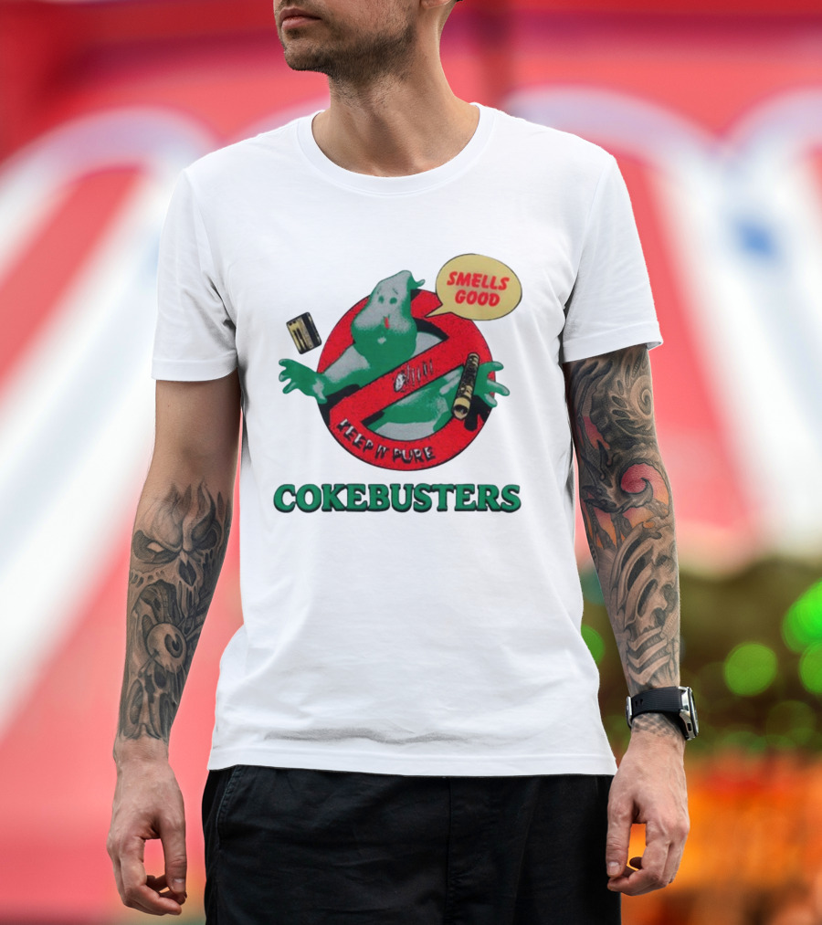 Homewardboundstore Cokebusters Keep'n Pure Smells Good Ghostbusters T-Shirt