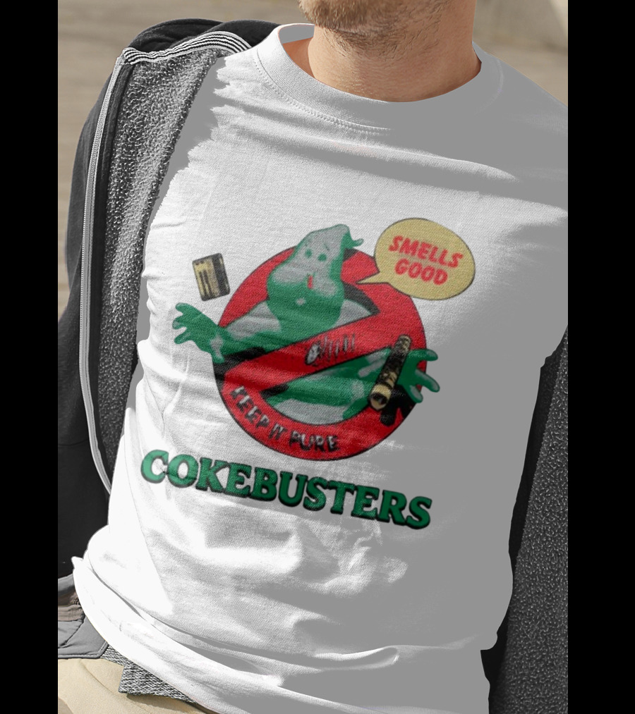 Homewardboundstore Cokebusters Keep'n Pure Smells Good Ghostbusters T-Shirt