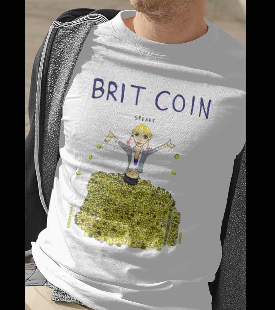 Dave Portnoy Brit Coin Spears Dancing In Gold T-Shirt